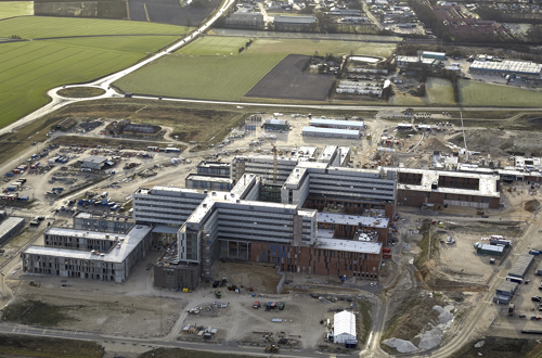 Luftfoto af byggeriet fra januar 2019