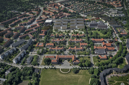 Luftbillede over Nyt Hospital Bispebjerg