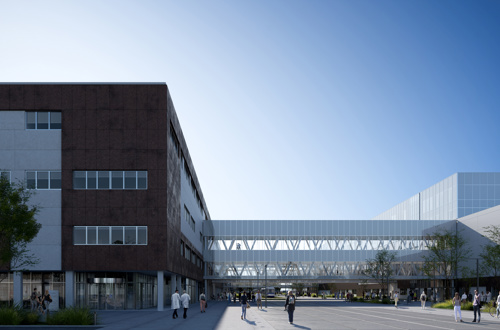 Hovedindgang til Nyt Universitetshospital i Odense