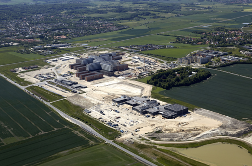 Luftfoto af byggeriet fra juni 2020