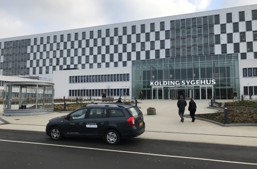 Hovedindgang til Kolding Sygehus