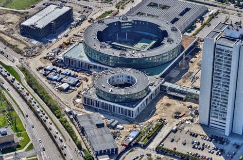 Luftfoto af Nyt Hospital Herlev fra maj 2018