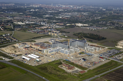 Luftfoto af byggeriet fra september 2018